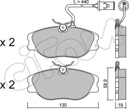 Cifam 822-072-0 - Brake Pad Set, disc brake autospares.lv