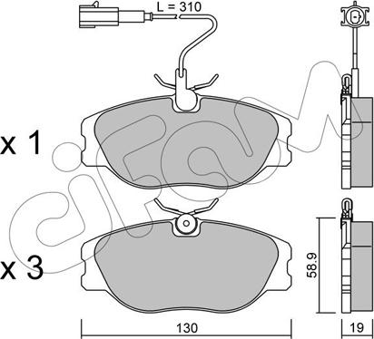 Cifam 822-072-2 - Brake Pad Set, disc brake autospares.lv