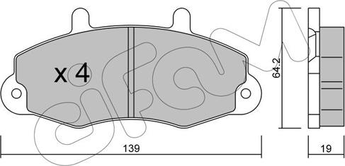 Cifam 822-194-0 - Brake Pad Set, disc brake autospares.lv