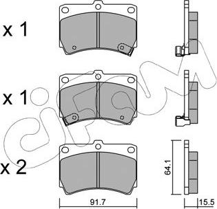 Cifam 822-196-0 - Brake Pad Set, disc brake autospares.lv