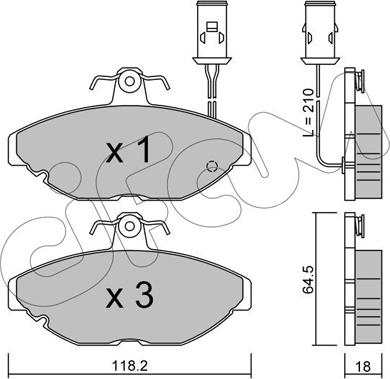 Cifam 822-191-0 - Brake Pad Set, disc brake autospares.lv