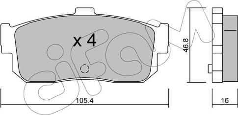 Cifam 822-193-0 - Brake Pad Set, disc brake autospares.lv