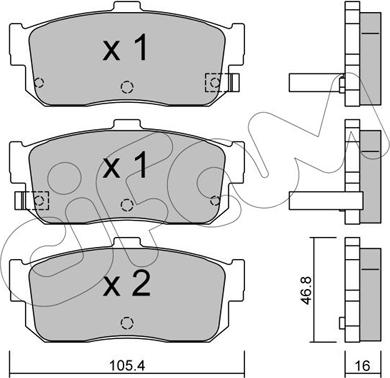 Cifam 822-193-1 - Brake Pad Set, disc brake autospares.lv