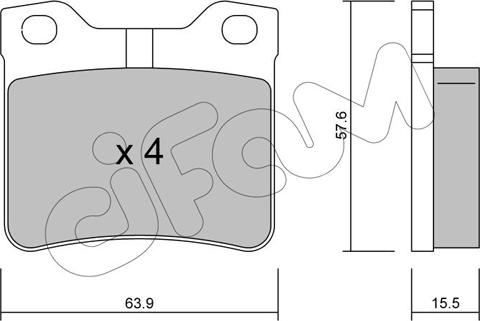 Cifam 822-192-1 - Brake Pad Set, disc brake autospares.lv