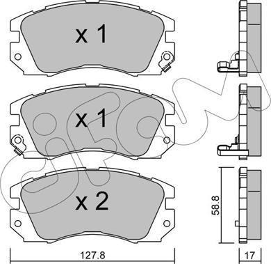 Cifam 822-140-0 - Brake Pad Set, disc brake autospares.lv