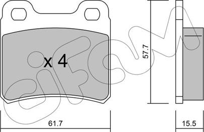 Cifam 822-141-0 - Brake Pad Set, disc brake autospares.lv
