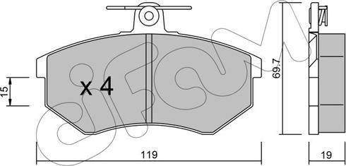 Cifam 822-148-0 - Brake Pad Set, disc brake autospares.lv