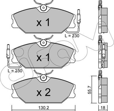 Cifam 822-142-1 - Brake Pad Set, disc brake autospares.lv