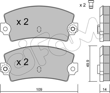 Cifam 822-147-1 - Brake Pad Set, disc brake autospares.lv