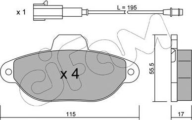 Cifam 822-159-2 - Brake Pad Set, disc brake autospares.lv