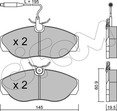 Cifam 822-154-0 - Brake Pad Set, disc brake autospares.lv