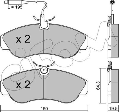 Cifam 822-155-0 - Brake Pad Set, disc brake autospares.lv