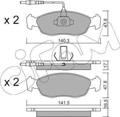 Cifam 822-156-0 - Brake Pad Set, disc brake autospares.lv