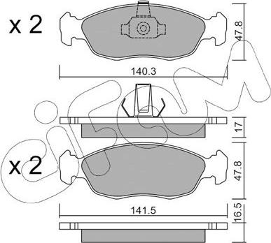 Cifam 822-156-1 - Brake Pad Set, disc brake autospares.lv