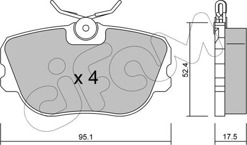 Cifam 822-150-0 - Brake Pad Set, disc brake autospares.lv