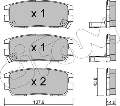 Cifam 822-151-0 - Brake Pad Set, disc brake autospares.lv