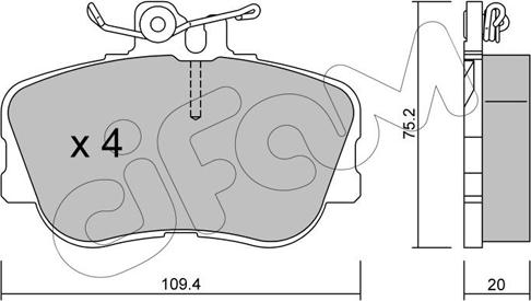 Cifam 822-158-0 - Brake Pad Set, disc brake autospares.lv