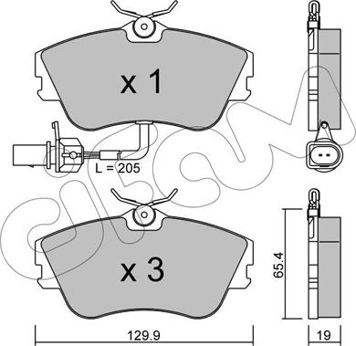 Cifam 822-164-1 - Brake Pad Set, disc brake autospares.lv