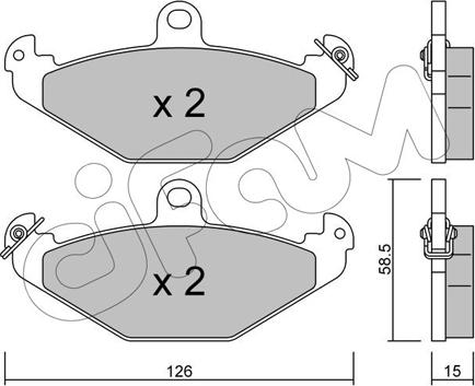 Cifam 822-165-0 - Brake Pad Set, disc brake autospares.lv