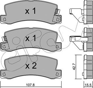 Cifam 822-161-0 - Brake Pad Set, disc brake autospares.lv