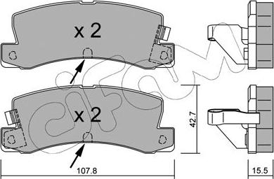 Cifam 822-161-2 - Brake Pad Set, disc brake autospares.lv