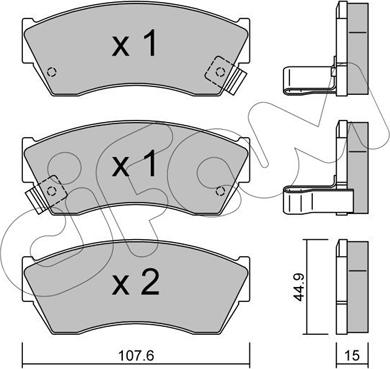 Cifam 822-168-0 - Brake Pad Set, disc brake autospares.lv