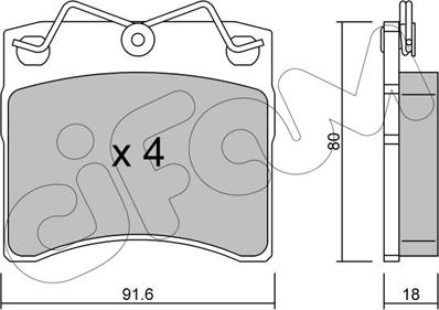 Cifam 822-163-0 - Brake Pad Set, disc brake autospares.lv