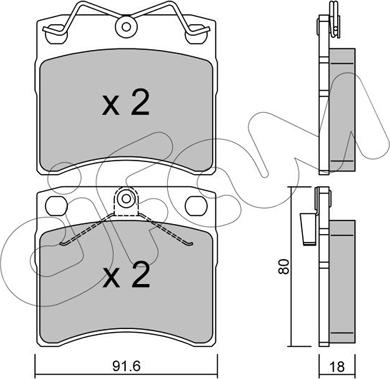 Cifam 822-163-1 - Brake Pad Set, disc brake autospares.lv