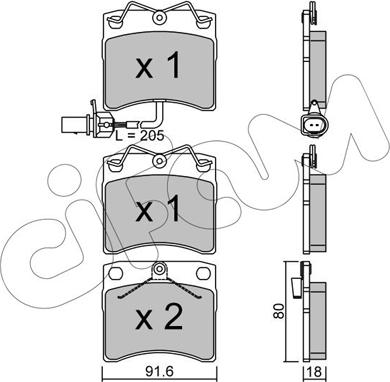 Cifam 822-163-2 - Brake Pad Set, disc brake autospares.lv