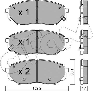 Cifam 822-1096-0 - Brake Pad Set, disc brake autospares.lv