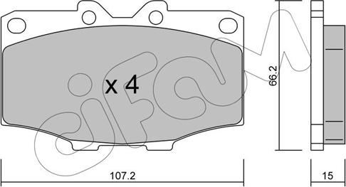 Cifam 822-109-0 - Brake Pad Set, disc brake autospares.lv