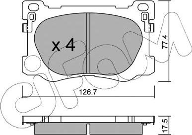 Cifam 822-1093-0 - Brake Pad Set, disc brake autospares.lv