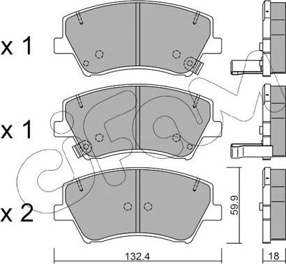 Cifam 822-1092-0 - Brake Pad Set, disc brake autospares.lv