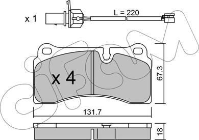 Cifam 822-1044-0 - Brake Pad Set, disc brake autospares.lv