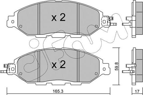 Cifam 822-1045-0 - Brake Pad Set, disc brake autospares.lv