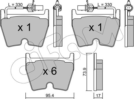 Cifam 822-1043-0 - Brake Pad Set, disc brake autospares.lv