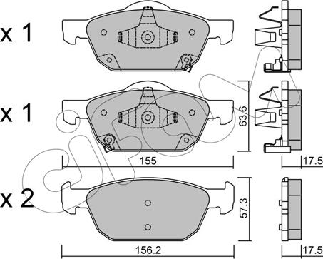 Cifam 822-1009-0 - Brake Pad Set, disc brake autospares.lv