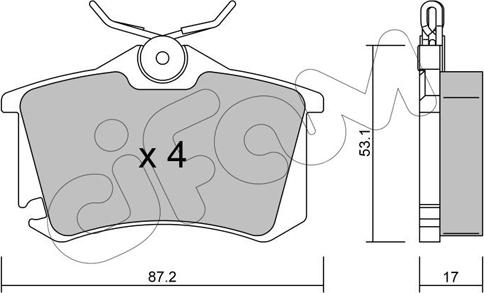 Cifam 822-100-5 - Brake Pad Set, disc brake autospares.lv