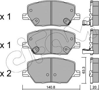 Cifam 822-1001-0 - Brake Pad Set, disc brake autospares.lv