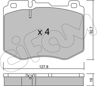 Cifam 822-1019-0 - Brake Pad Set, disc brake autospares.lv