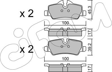 Cifam 822-1014-0 - Brake Pad Set, disc brake autospares.lv