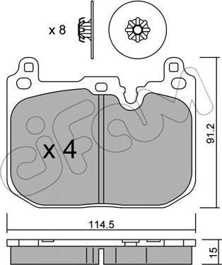 Cifam 822-1015-0 - Brake Pad Set, disc brake autospares.lv