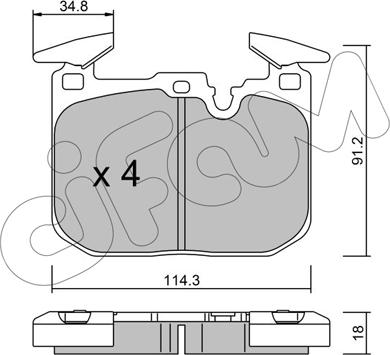 Cifam 822-1015-1 - Brake Pad Set, disc brake autospares.lv