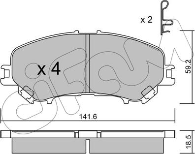 Cifam 822-1010-0 - Brake Pad Set, disc brake autospares.lv