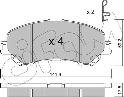 Cifam 822-1010-1 - Brake Pad Set, disc brake autospares.lv