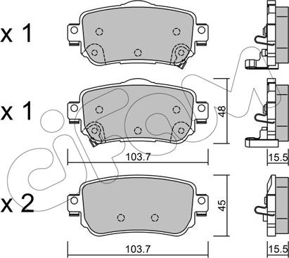 Cifam 822-1011-0 - Brake Pad Set, disc brake autospares.lv