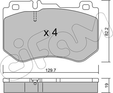 Cifam 822-1018-0 - Brake Pad Set, disc brake autospares.lv