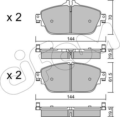 Cifam 822-1017-0 - Brake Pad Set, disc brake autospares.lv