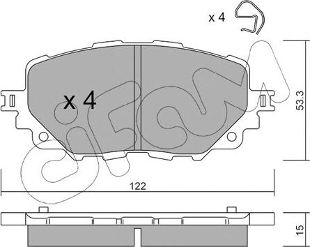 Cifam 822-1086-0 - Brake Pad Set, disc brake autospares.lv