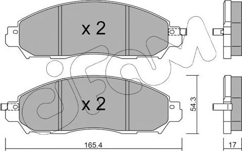 Cifam 822-1081-0 - Brake Pad Set, disc brake autospares.lv